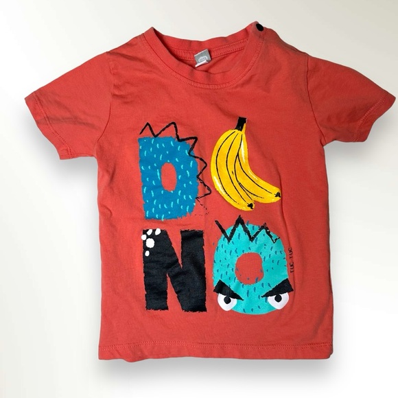 Tuc Tuc short sleeve T-shirt and short with fruit and dino print outfit size 2T - Picture 2 of 11